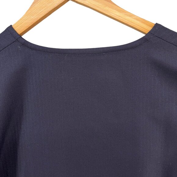 Chic Navy Women's wool open front jacket - Picture 11 of 12